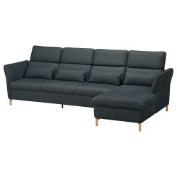 FAMMARP 4'lü kanepe ve uzanma koltuğu, tallmyra siyah-gri