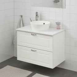 GODMORGON/TOLKEN/KATTEVIK lavabo dolabı, beyaz