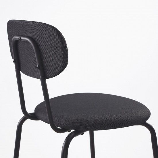 ÖSTANÖ döşemeli sandalye, Remmarn siyah-koyu gri