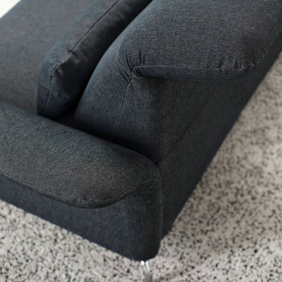 FAMMARP 5'li köşe kanepe ve uzanma koltuğu, tallmyra siyah-gri
