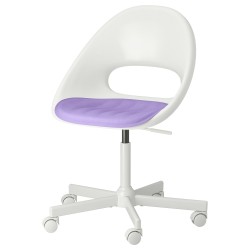 LOBERGET/MALSKAR çalışma sandalyesi, beyaz-lila