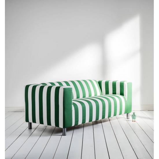 KLIPPAN 2'li kanepe, radbyn yeşil-beyaz