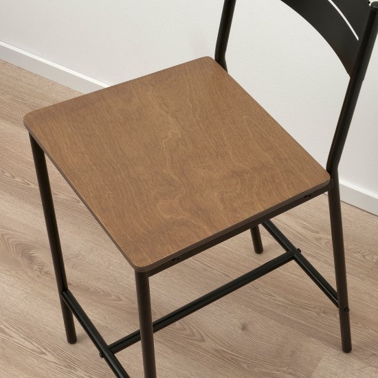 SANDSBERG bar sandalyesi, siyah-kahverengi
