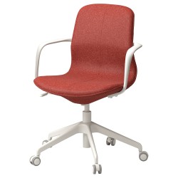 LANGFJALL çalışma sandalyesi, Gunnared kırmızı-beyaz